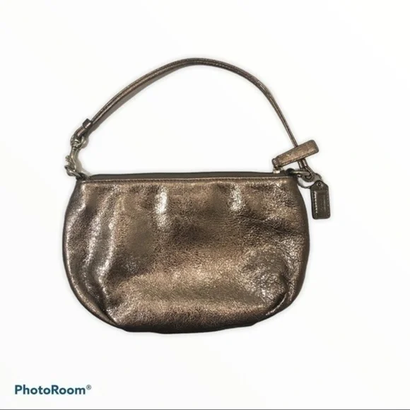 Coach silver metallic mini bag wristlet - Picture 7 of 7